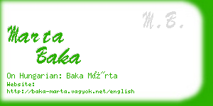 marta baka business card